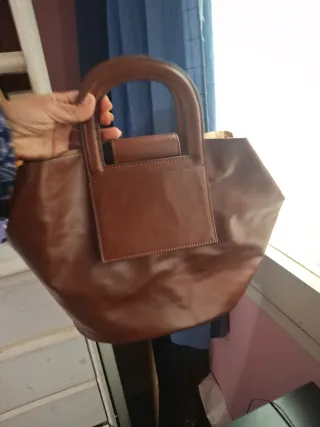 Bolso marrón elegante mujer