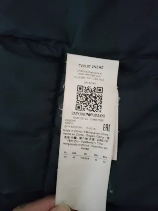 Plumas Emporio Armani Talla 40 azul oscuro