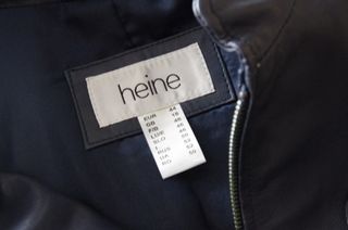 Chaqueta chupa de cuero azul marino