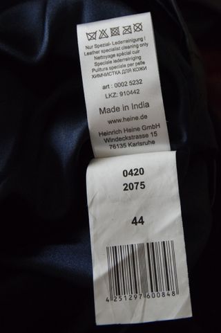 Chaqueta chupa de cuero azul marino