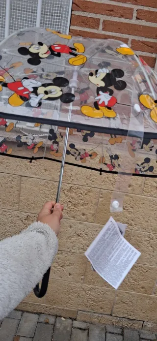 Paraguas Transparente Disney Mickey Mouse