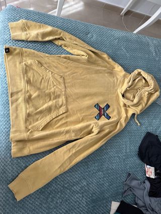 Sudadera con capucha amarilla Talla S