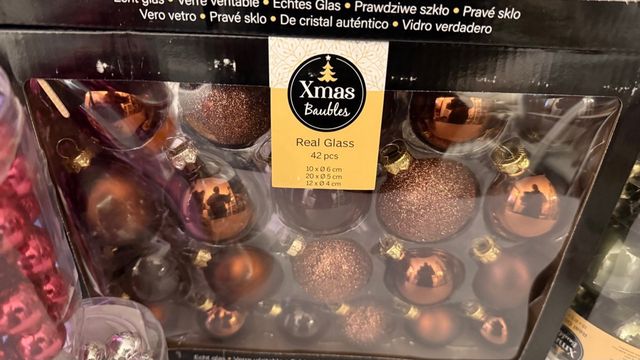 Lote adornos Navidad Xmas Baubles cristal