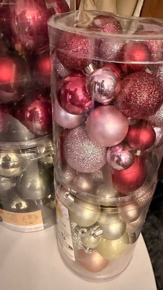 Lote adornos Navidad Xmas Baubles cristal