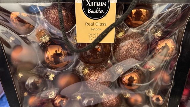 Lote adornos Navidad Xmas Baubles cristal