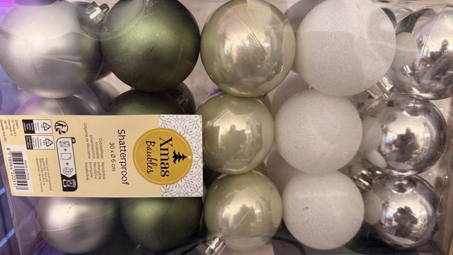 Lote adornos Navidad Xmas Baubles cristal