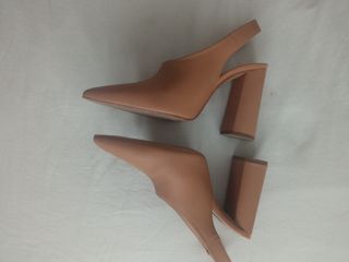Zapatos tacón slingback Mango beige