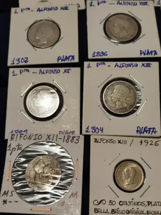 25 Monedas Plata Borbones