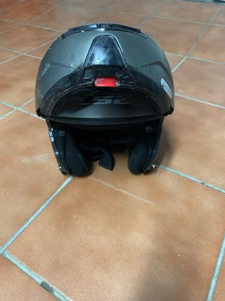 Casco de moto LS2 gris