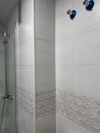 Azulejo Baño Blanco Elia Pearl 25x50cm