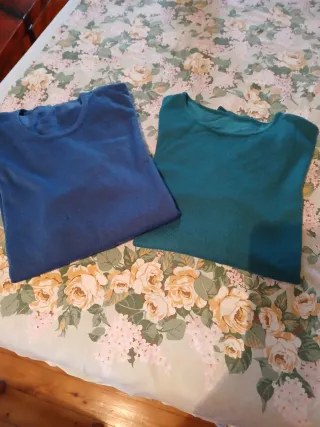 2 maglie lana 100% donna girocollo