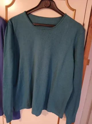 2 maglie lana 100% donna girocollo