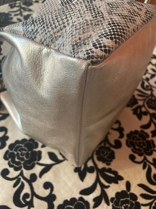 Bolso Komebukuro Piel Genuina Multicolor/Plata