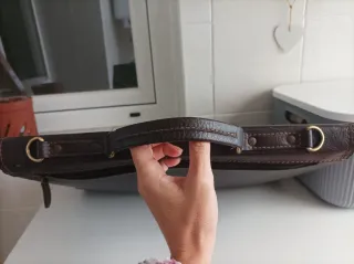 Maletín ejecutivo de piel marrón