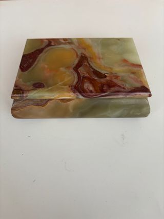 Caja joyero mármol verde y multicolor