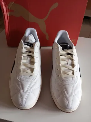 Zapatillas Puma Hombre Blancas y Negras