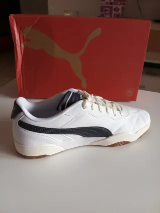 Zapatillas Puma Hombre Blancas y Negras