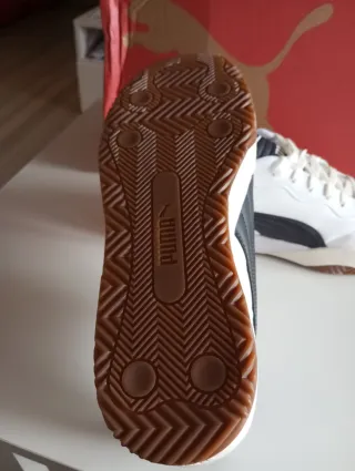 Zapatillas Puma Hombre Blancas y Negras