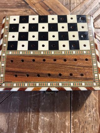 Estuche de viaje ajedrez taracea