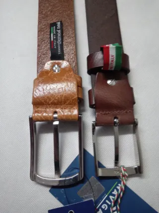 Coppia Cinture Uomo Pelle Marrone