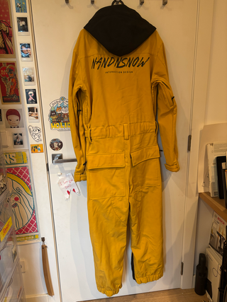 Traje de esquí amarillo talla 160-170