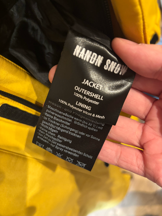 Traje de esquí amarillo talla 160-170