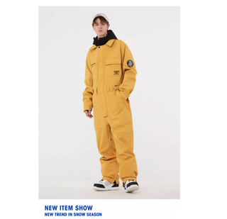 Traje de esquí amarillo talla 160-170