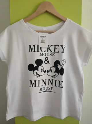 Camiseta Mickey&Minnie.Talla M y L. CON ETIQUETA