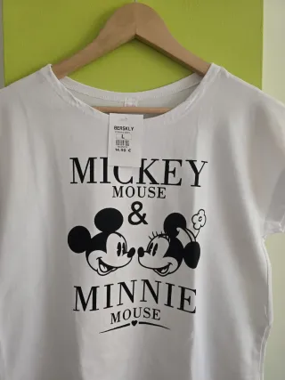 Camiseta Mickey&Minnie.Talla M y L. CON ETIQUETA