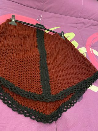 Toquilla lana crochet granate
