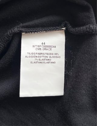 TRUCCO Blusa Negra Encaje Entallada Talla 44