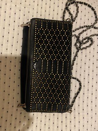 Bolso Zadig & Voltaire negro tachuelas dorado