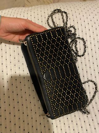 Bolso Zadig & Voltaire negro tachuelas dorado