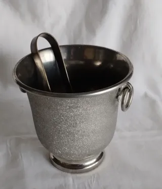 Secchiello ghiaccio metallo /argento