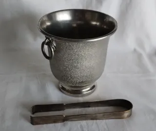 Secchiello ghiaccio metallo /argento