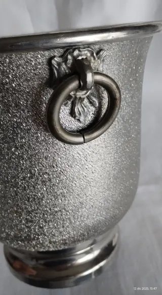 Secchiello ghiaccio metallo /argento