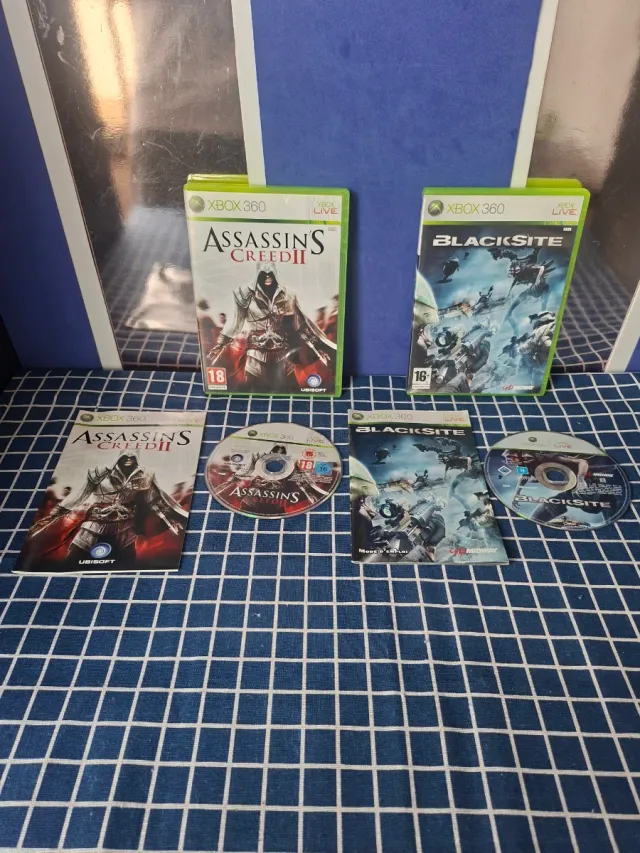 XBOX360 ASSASSINS + BLACK SITE ORIGINAL COMPLETO