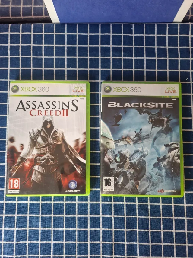 XBOX360 ASSASSINS + BLACK SITE ORIGINAL COMPLETO