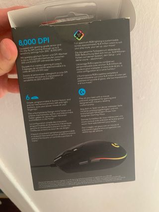 Ratón Gaming Logitech G203 LIGHTSYNC Negro