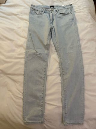 Pantalón Vaquero Claro Uniqlo Skinny Talla 33x32