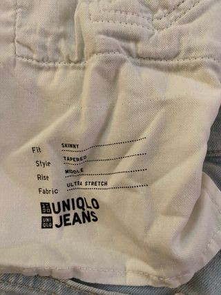 Pantalón Vaquero Claro Uniqlo Skinny Talla 33x32