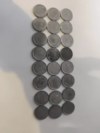 Lote de 24 monedas de 5 pesetas