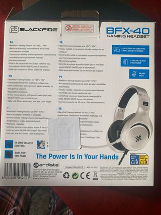 Auriculares gaming F blancos