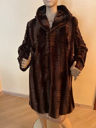 Abrigo Sonia Peña Marrón Chocolate