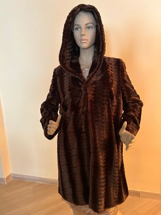 Abrigo Sonia Peña Marrón Chocolate