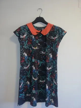 Vestido vintage estampado sirenas