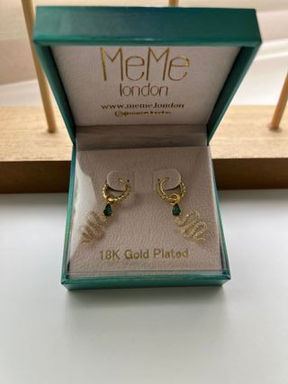 Pendientes Meme London Serpiente Oro