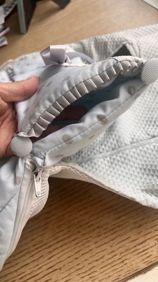 Saco silla azul y gris