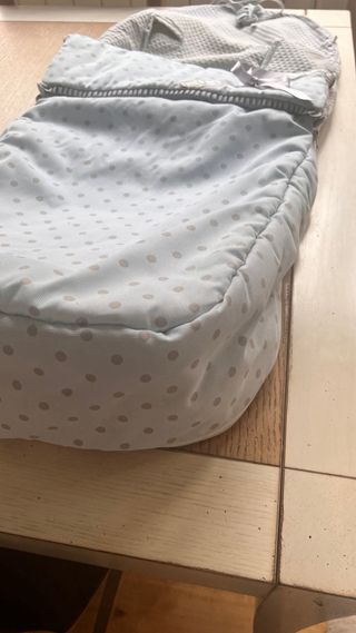 Saco silla azul y gris