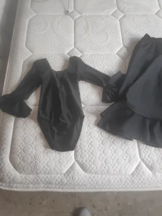 Ropa de baile flamenco manga media para niña de 8